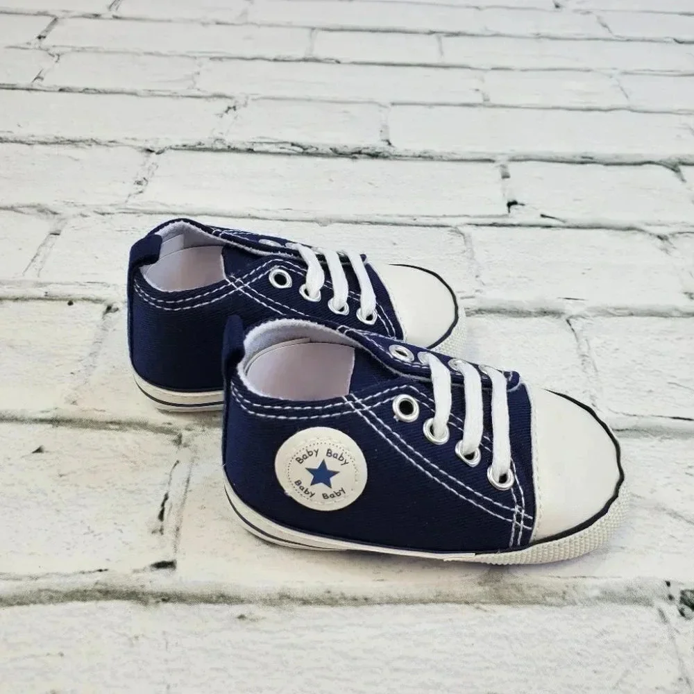 Infant size 5 Navy Blue Soft Sole Baby Shoes baby sneakers for girl and boys